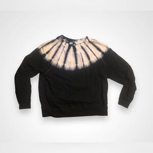 Black And White Hippie Festival Tie Dye Crewneck Sweatshirt Old Navy Small